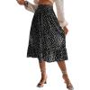 Ruffle Hem Black White