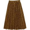 imageMilumia Womens Vintage Printed A Line High Waist Flare Flowy Casual Midi SkirtsCoffee Brown