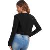 imageMilumia Business Casual Blazers for Women Open Front Crop Lightweight Jacket Shrug OutwearBlack