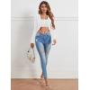 imageMilumia Business Casual Blazers for Women Open Front Crop Lightweight Jacket Shrug OutwearWhite