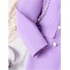imageMilumia Girls 4 Piece Outfits Knit Top Mini Skirt and Blazer Jacket with HatsPurple