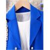 imageMilumia Girls 4 Piece Outfits Knit Top Mini Skirt and Blazer Jacket with HatsRoyal Blue Plain