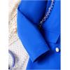 imageMilumia Girls 4 Piece Outfits Knit Top Mini Skirt and Blazer Jacket with HatsRoyal Blue Plain