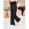 imageMilumia Girls Cute High Waist Flowy Wide Leg Dress Pants Palazzo PantsBlack