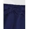 imageMilumia Girls Cute High Waist Flowy Wide Leg Dress Pants Palazzo PantsDeep Blue
