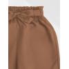 imageMilumia Girls Cute High Waist Flowy Wide Leg Dress Pants Palazzo PantsPlain Brown