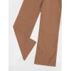 imageMilumia Girls Cute High Waist Flowy Wide Leg Dress Pants Palazzo PantsPlain Brown