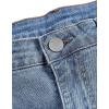 imageMilumia Girls Raw Hem Flare Jeans Long Bell Bottom Wide Leg Denim Pants with PocketsBlue