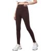 imageMilumia Girls Wideband Waist Leggings High Waisted Tights Workout Yoga PantsChocolate Brown