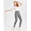 imageMilumia Girls Wideband Waist Leggings High Waisted Tights Workout Yoga PantsLight Grey