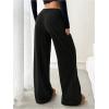 imageMilumia Womens Drawstring Low Waist Straight Leg Sweatpants Loose Fit Track PantsBlack