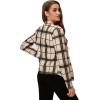 imageMilumia Womens Elegant Plaid Open Front Notched Neck Blazer Work Outerwear JacketBeige