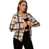 imageMilumia Womens Elegant Plaid Open Front Notched Neck Blazer Work Outerwear JacketBeige