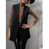 imageMilumia Womens Elegant Sleeveless Blazer Jackets Shawl Collar Open Front Vest Cardigan Black XSmall