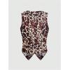 imageMilumia Womens Leopard Print Blazer Vest V Neck Sleeveless Button Down JacketMulti Brown