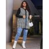 imageMilumia Womens Plus Size Houndstooth Vest Blazers Open Front CardiganBlack and White