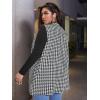 imageMilumia Womens Plus Size Houndstooth Vest Blazers Open Front CardiganBlack and White