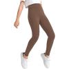 imageMilumia Girls Wideband Waist Leggings High Waisted Tights Workout Yoga PantsMocha Brown