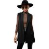 imageMilumia Womens Elegant Sleeveless Blazer Jackets Shawl Collar Open Front Vest Cardigan Black XSmall