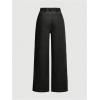 imageMilumia Girl High Elastic Waist Wide Leg Jeans Baggy Going Out Denim PantsBlack