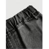 imageMilumia Girl High Elastic Waist Wide Leg Jeans Baggy Going Out Denim PantsBlack