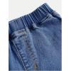 imageMilumia Girl Raw Hem Flare Jeans High Rise Wide Leg Bottoms Casual Long Denim Pants Medium Wash 10Y