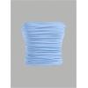 imageMilumia Girls 2 Pack Tube Top Ruched Strapless Going Out Basic Bandeau TopsBlue and White