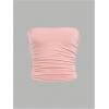 imageMilumia Girls 2 Pack Tube Top Ruched Strapless Going Out Basic Bandeau TopsWhite and Pink