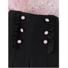 imageMilumia Girls 2 Piece Outfits Button Long Sleeve Blazer and Pants SetBlack