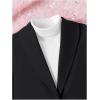 imageMilumia Girls 2 Piece Outfits Button Long Sleeve Blazer and Pants SetBlack