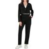 imageMilumia Girls 2 Piece Outfits Long Sleeve Crop Blazer Jacket and PantsBlack