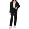 imageMilumia Girls 2 Piece Outfits Long Sleeve Crop Blazer Jacket and PantsBlack