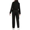 imageMilumia Girls 2 Piece Outfits Long Sleeve Crop Blazer Jacket and PantsBlack
