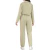 imageMilumia Girls 2 Piece Outfits Long Sleeve Crop Blazer Jacket and PantsGreen