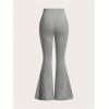 imageMilumia Girls 3 Pack Flared Leg Pants Set Elastic Waist Bell Bottom PantsBlack Grey