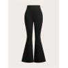 imageMilumia Girls 3 Pack Flared Leg Pants Set Elastic Waist Bell Bottom PantsBlack Grey