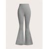 imageMilumia Girls 3 Pack Flared Leg Pants Set Elastic Waist Bell Bottom PantsBlack Grey