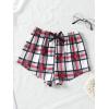 imageMilumia Girls 3 Pieces Casual Plaid Print Elastic Waist Comfy Summer Fall ShortsMulticolor