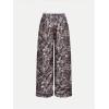 imageMilumia Girls Camo Print Wide Straight Leg Trousers Elastic Waist Track PantsGrey Brown