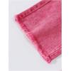 imageMilumia Girls Elastic Waisted Denim Jeans Pants Loose Fit Raw Hem Wide Leg TrousersPink