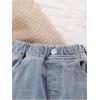 imageMilumia Girls Heart Pattern Elastic Waisted Denim Pants Straight Leg Casual JeansBlue