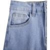 imageMilumia Girls Raw Hem Stretchy Flare Jeans Bell Bottom Denim Long Pants with PocketLight Blue