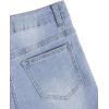 imageMilumia Girls Raw Hem Stretchy Flare Jeans Bell Bottom Denim Long Pants with PocketLight Blue