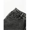 imageMilumia Girls Ripped Bell Bottom Jeans Wide Leg High Waist Denim Pants with PocketsBlack