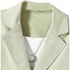 imageMilumia Girls Two Piece Outfit Button Open Front Blazer and Pants SetGreen