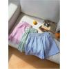 imageMilumia Women 3 Pack Striped Boxer Shorts High Waist Wide Leg Sleep ShortsBlue Pink Green