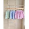 imageMilumia Women 3 Pack Striped Boxer Shorts High Waist Wide Leg Sleep ShortsBlue Pink Green