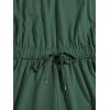imageMilumia Women Casual Rainbow Stripe Print Cami Romper Knot High Waist Sport JumpsuitDark Green
