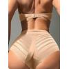 imageMilumia Women High Waist Mesh Sexy Panties Seamless Cheeky UnderwearApricot