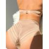 imageMilumia Women High Waist Mesh Sexy Panties Seamless Cheeky UnderwearApricot